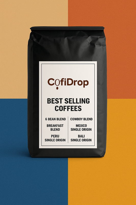 Best Sellers Sample Pack: 6Bean, Cowboy, Breakfast, Peru, Mexico, Bali